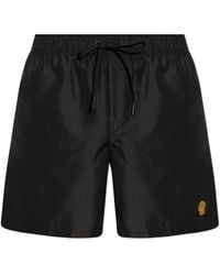 Versace - Swim Shorts With Patch - Lyst