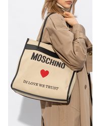 Moschino - Shopper Bag With Logo, - Lyst