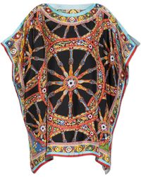 Dolce & Gabbana - Silk Dress With 'Carretto' Print - Lyst