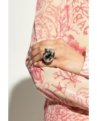 Versace - Ring With Shell Motif - Lyst