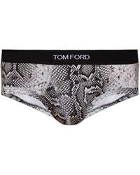 Tom Ford - Cotton Briefs With Animal Motif - Lyst
