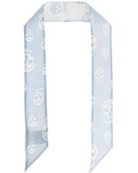 McQueen - Silk Scarf With A Distinctive Skull Motif - Lyst