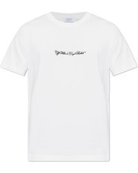 Off-White c/o Virgil Abloh - T-Shirt With Embroidered Logo - Lyst