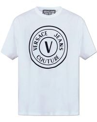 Versace Jeans Couture - T-Shirt With A Velvet-Finish Print - Lyst