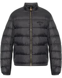 Versace - Puffer Jacket With Stand-Up Collar - Lyst