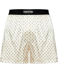 Tom Ford - Silk Boxers With Logo - Lyst
