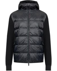 Moncler - Cardigan With Down Insert - Lyst