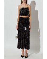 Self-Portrait - Short Sequin Camisole Top - Lyst