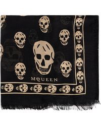 McQueen - Silk Scarf With A Distinctive Skull Motif - Lyst
