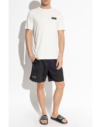 EA7 - T-Shirt With Logo Patch - Lyst