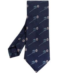 Paul Smith - Silk Tie With Floral Motif - Lyst