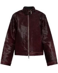Samsøe & Samsøe - Leather Jacket 'Salita' - Lyst