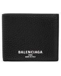 Balenciaga - Leather Wallet With Logo - Lyst