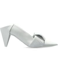 Loewe - Leather Heeled Mules "Origami" - Lyst