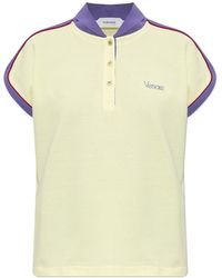 Versace - Polo With Embroidered Logo - Lyst