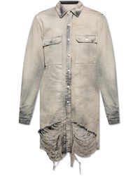 Rick Owens - Denim Jacket With Vintage Effect - Lyst