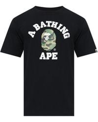 A Bathing Ape - T-Shirt With Logo - Lyst