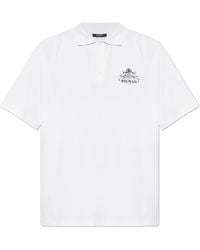 Balmain - Polo Shirt With Printed Logo - Lyst