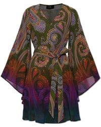 Etro - Dress With A Waist Belt - Lyst