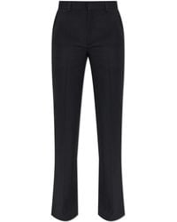 Balmain - Wool Pleated Trousers - Lyst