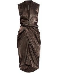 Rick Owens - Sleeveless Wrap Dress - Lyst
