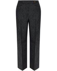 Etro - Creased Trousers With Decorative Pattern - Lyst