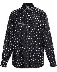 Moschino - Silk Shirt With Print - Lyst