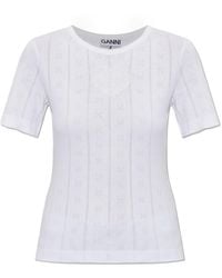 Ganni - Top With A Patch - Lyst