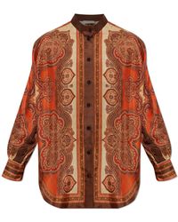 Zimmermann - Silk Shirt With Print - Lyst