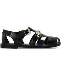 Moschino - Rubber Sandals With Logo - Lyst