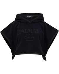 Balmain - Cotton Poncho - Lyst