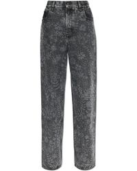 Golden Goose - Straight Jeans With Floral Motif - Lyst