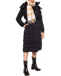 Burberry Detachable Hood Belted Puffer Coat - Black