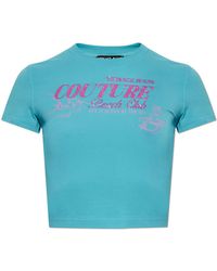Versace Jeans Couture - T-Shirt With Glitter Print - Lyst