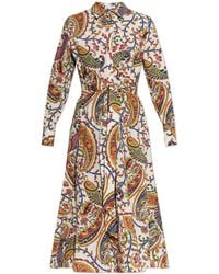 Etro - Patterned Dress With A Belt - Lyst