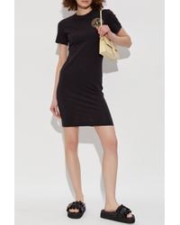 Versace Jeans Couture - Dress With Printed Logo - Lyst