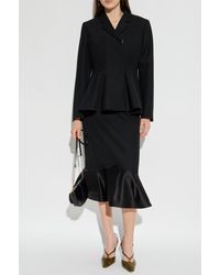 Fendi - Wool Blazer With Peplum - Lyst