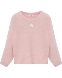 American Vintage - Sweater With Logo Patch - Lyst