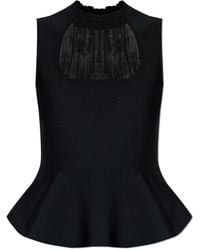 McQueen - Top With A Stand-Up Collar - Lyst