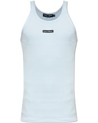 Dolce & Gabbana - Ribbed Sleeveless Top - Lyst