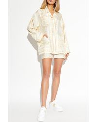 Versace - Silk Shirt With "La Coupe Des Dieux" Print - Lyst