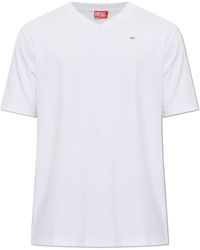 DIESEL - T-Shirt 'T-Adjust-V-Microdiv' - Lyst