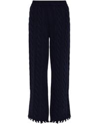 Akep - Decorative Cable-Knit Wool Trousers - Lyst