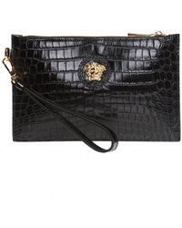 Versace Medusa Head Clutch - Black