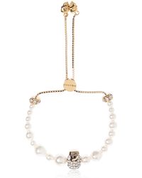 McQueen - Adjustable Bracelet With Shimmering Crystals - Lyst