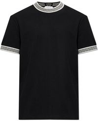 Versace - T-Shirt With Greek Pattern - Lyst