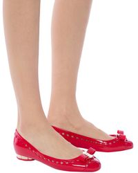 flower heel jelly ballet flat