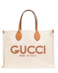 Gucci - Shopper Bag With Logo, - Lyst