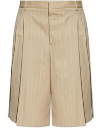 Ami Paris - Wool Pinstripe Shorts - Lyst