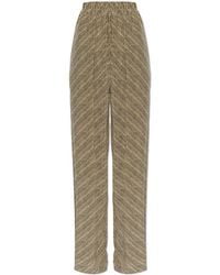 Balenciaga - Silk Wide-Leg Trousers - Lyst